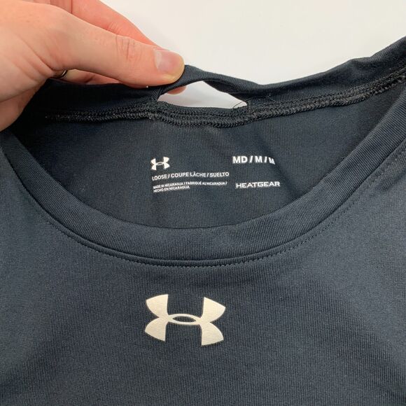 Under Armour Ladies Locker T Shirt Womens M Medium Long Sleeve EAST SIDE BLAZE - Picture 4 of 12